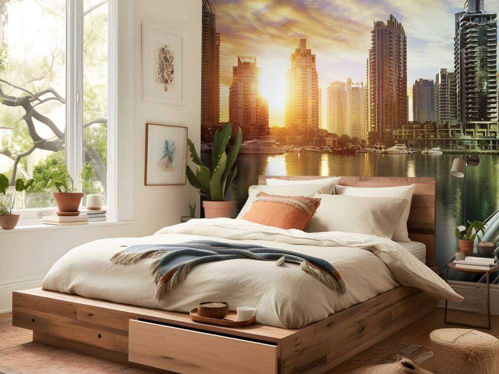 Dubai Marina bij zonsopkomst