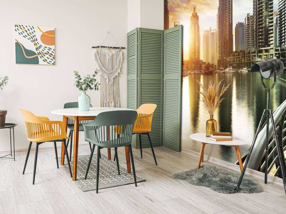 Dubai Marina bij zonsopkomst