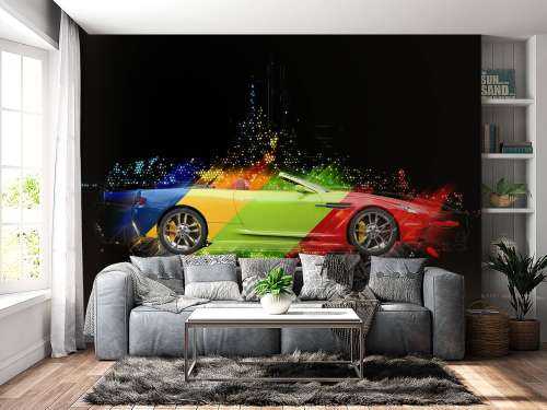 Kleurrijke auto design