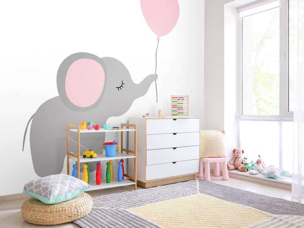 Olifant met een hartvormige ballon
