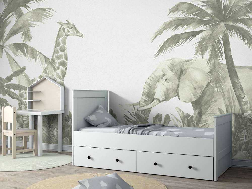 Verschillende jungle dieren in groen