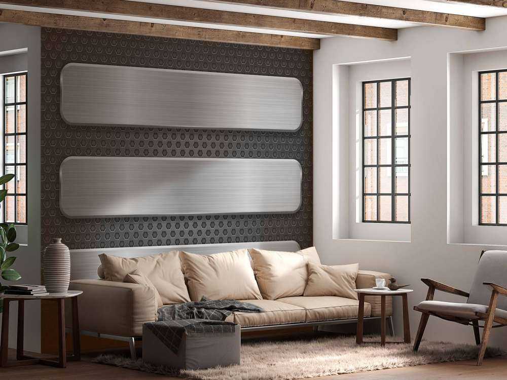 Metalen achtergrond met platen