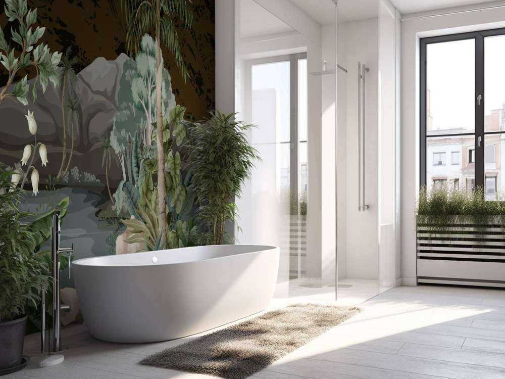 Jungle landschap met rivier