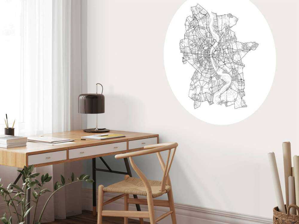 Plattegrond van Keulen, wit