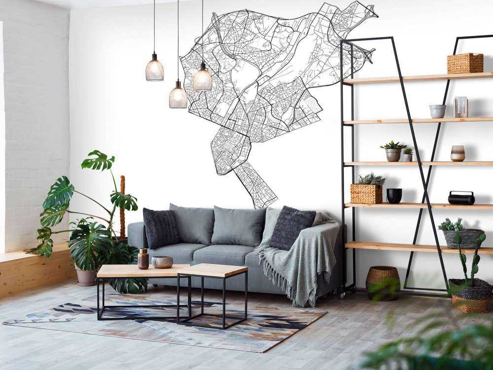 Plattegrond van Brussel, wit 