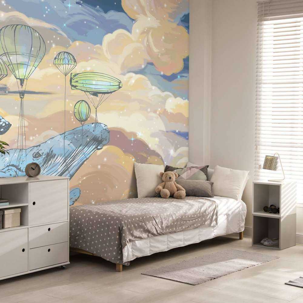 Walvis met zijn luchtballonnen