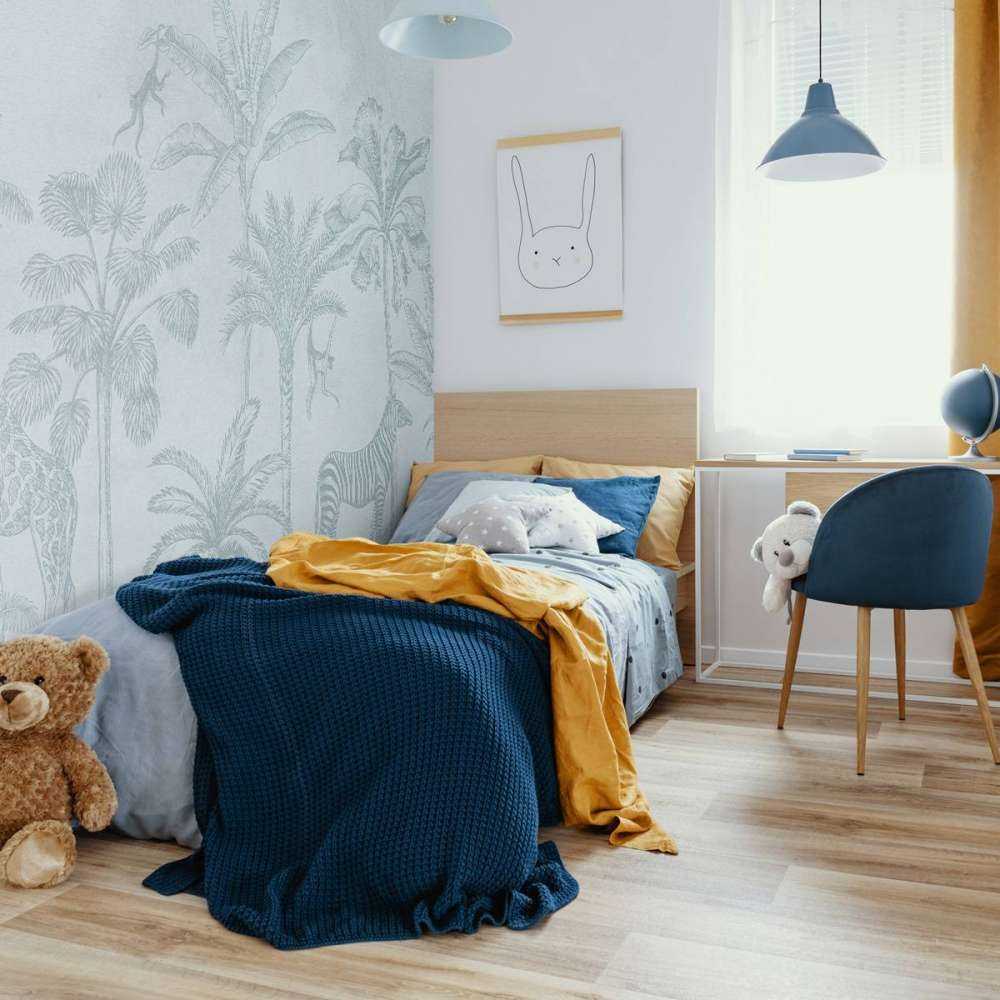 Tropisch dierenjungle blauw