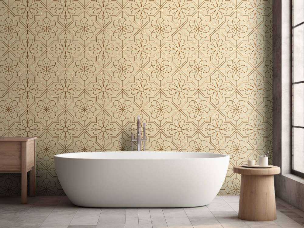 Bloemen in retro stijl