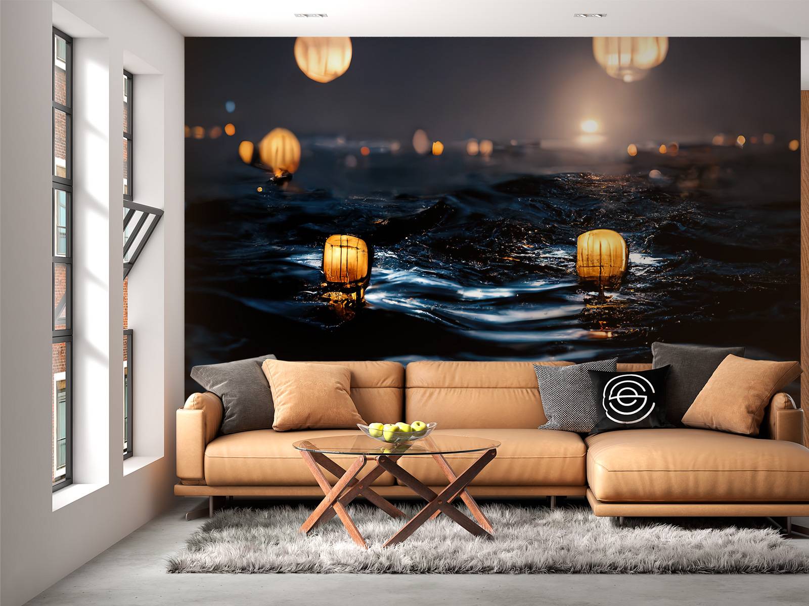 Lanterns over het water