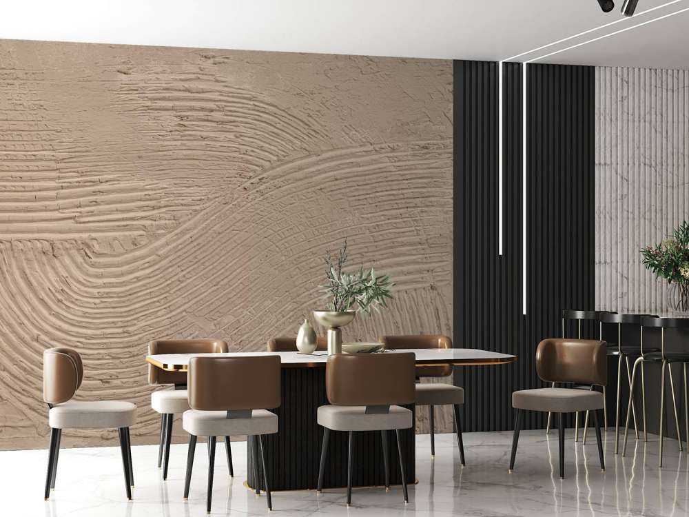 Lijnen met structuur in taupe