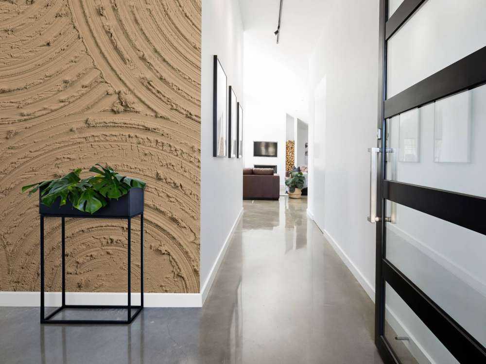 Zen cirkels grove structuur in goud bruin