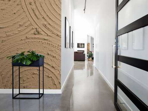 Zen cirkels grove structuur in goud bruin