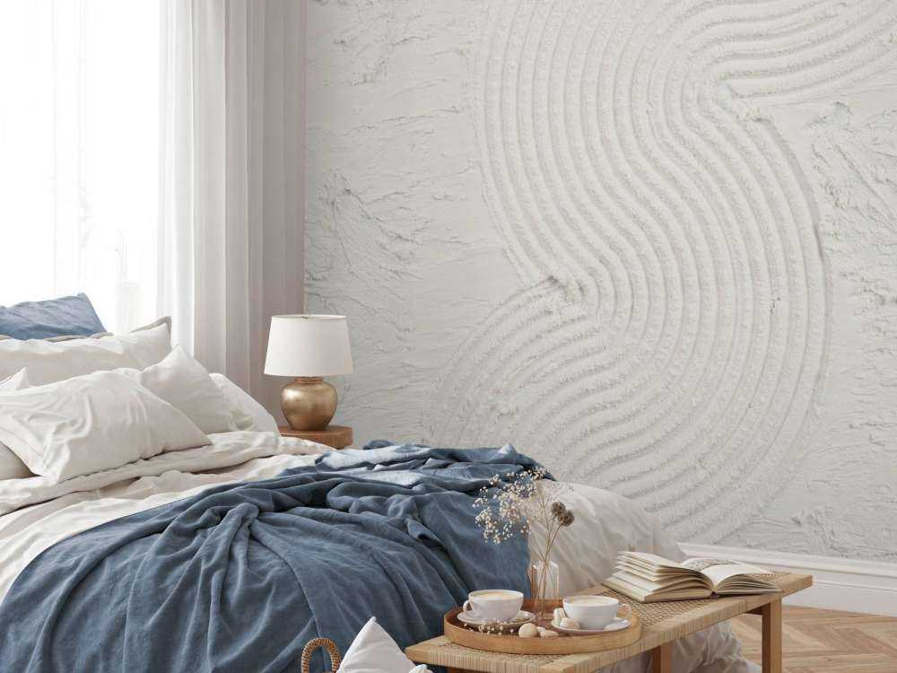 Organische lijnen en structuren zoom in off white