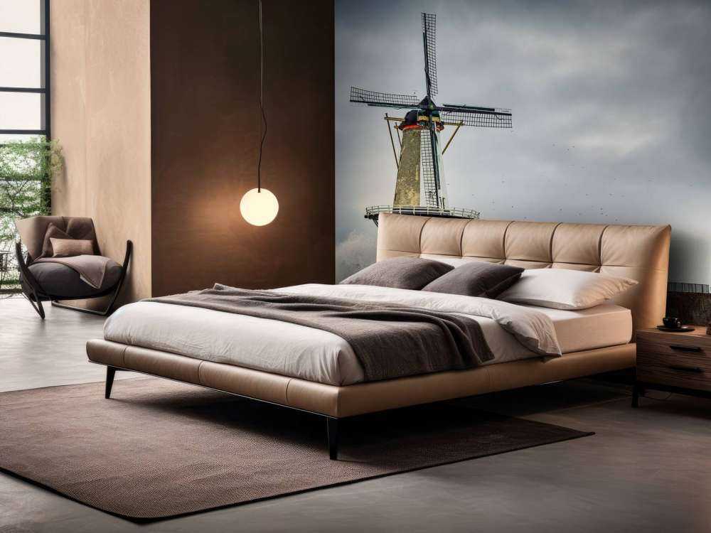 Molen met storm golven