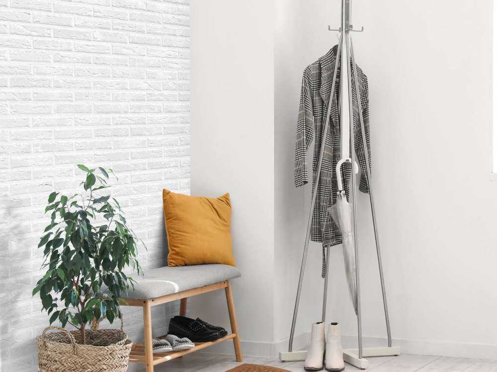 Muur witte bakstenen