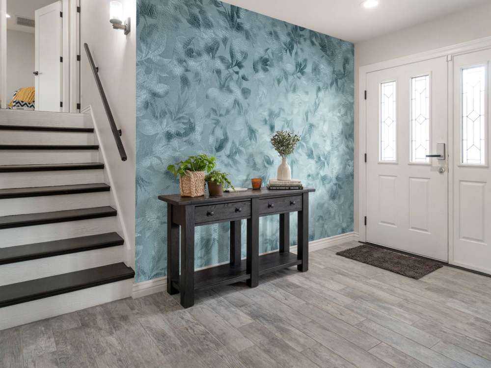 Blauwe bloemen structuur