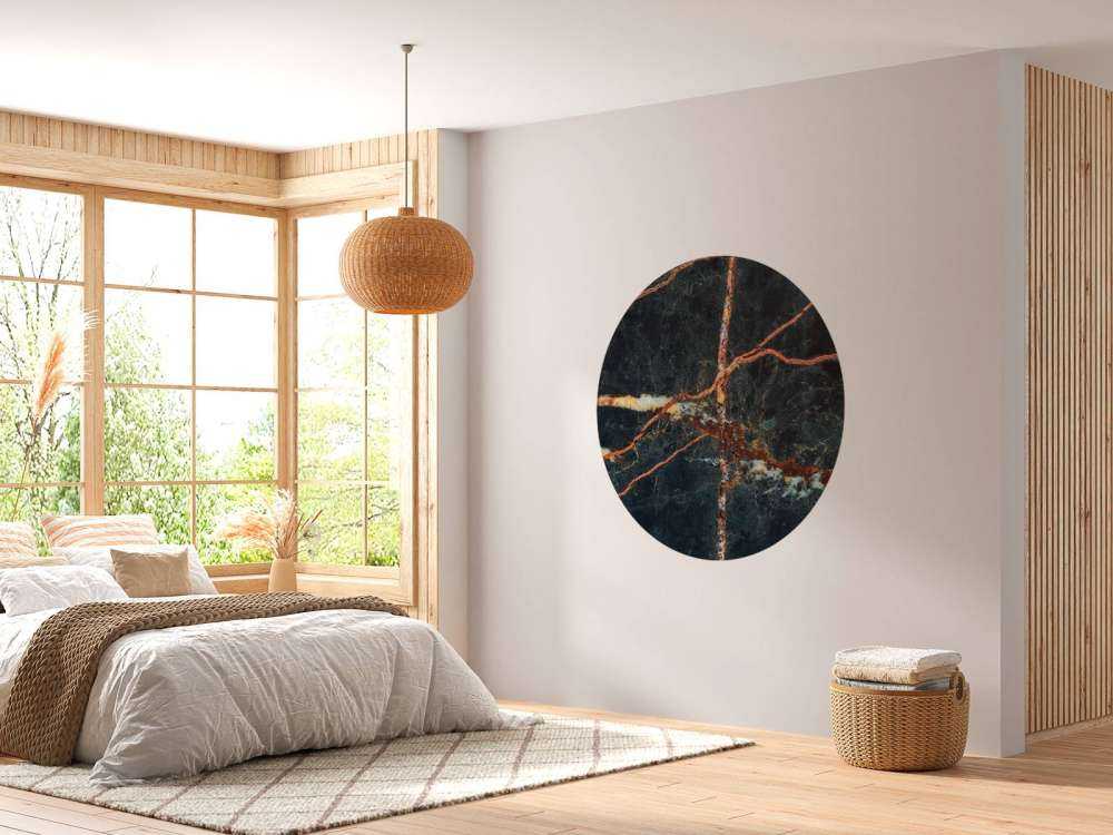 Blauw marmer met koperkleur