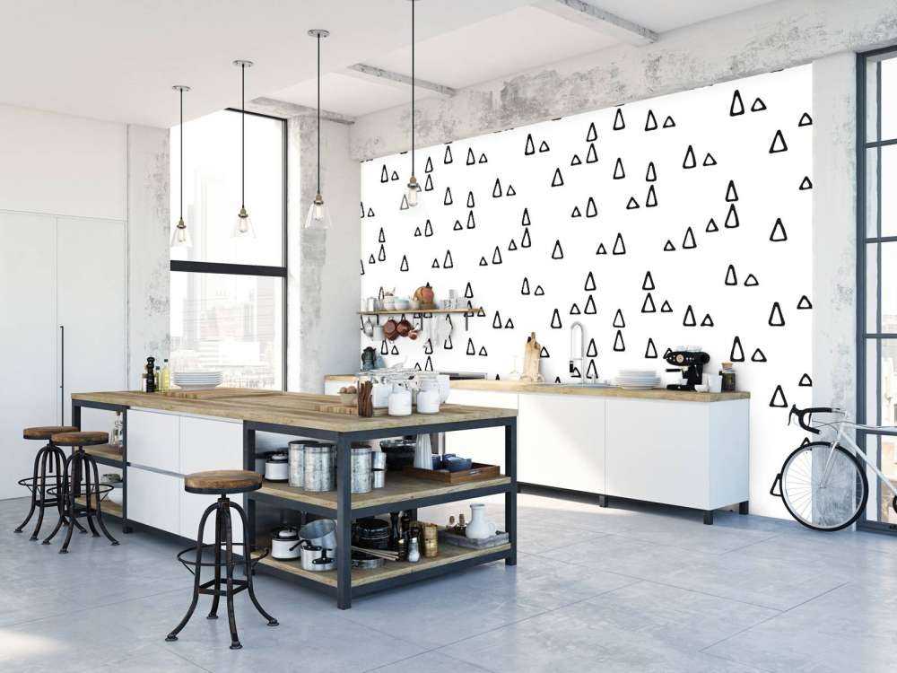 Driehoeken zwart-wit