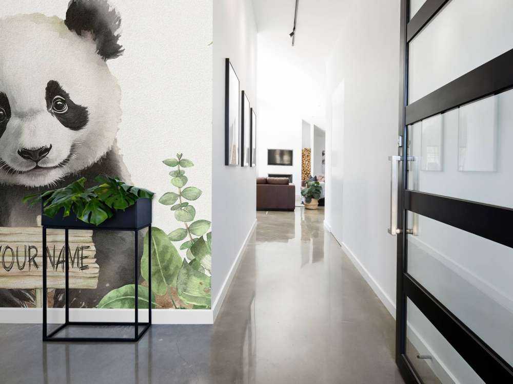 Baby panda in de jungle