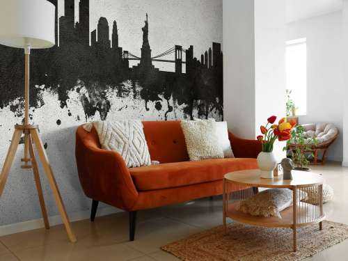 Waterverf skyline, New York