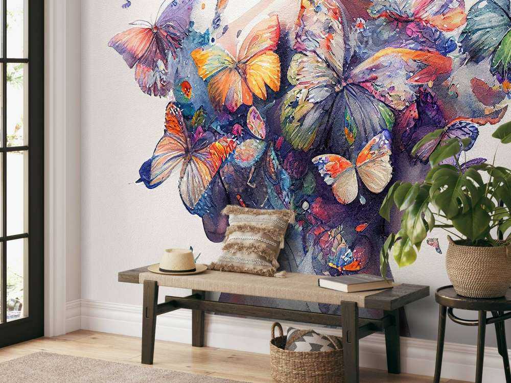 Watercolor Butterfly Woman Body #1