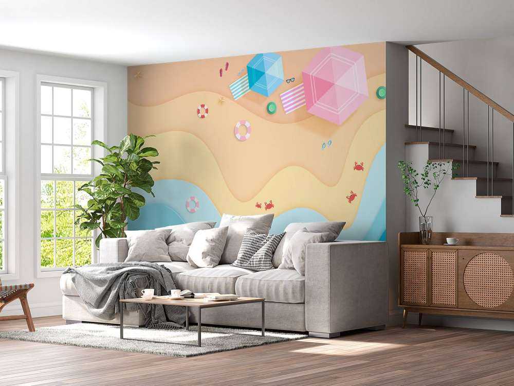 Geïllustreerde strand