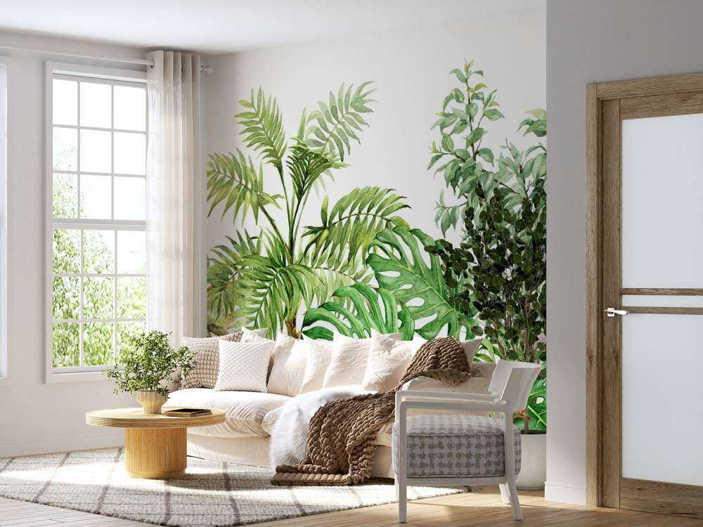 Tropische planten van waterverf