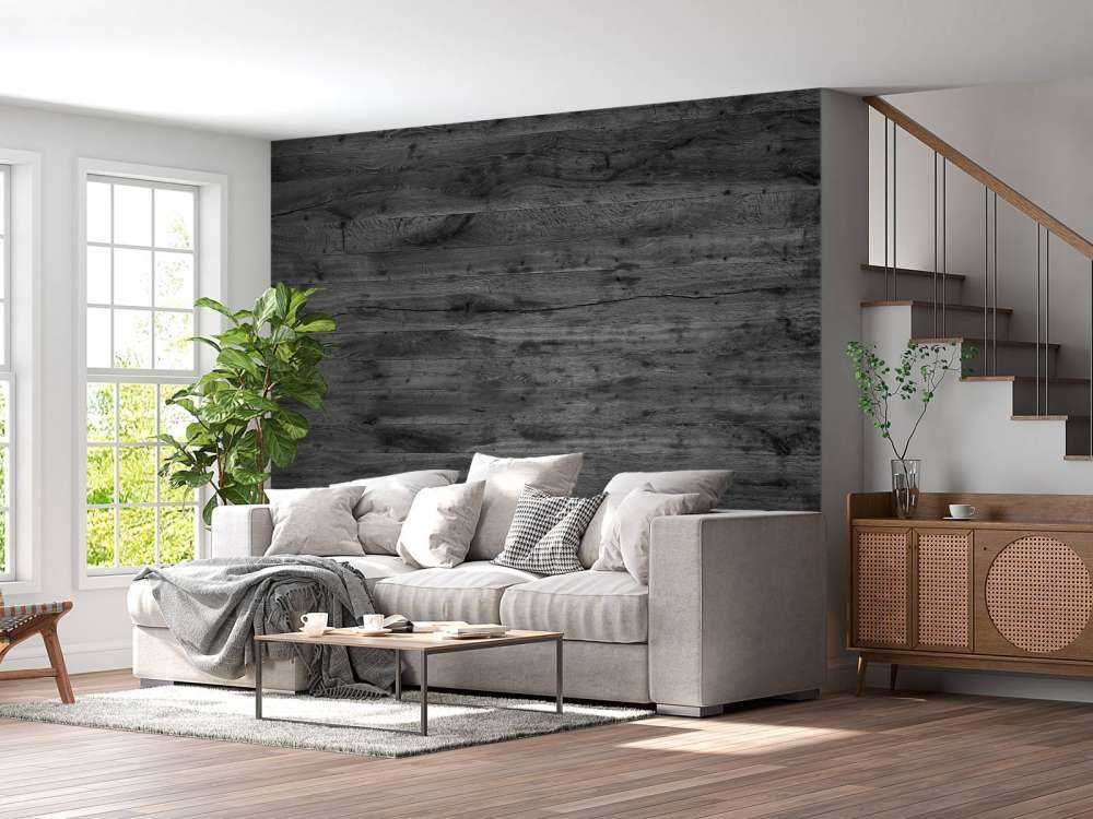 Grijze houten planken