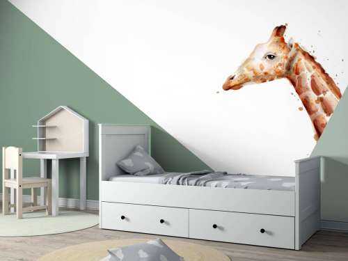 Groene driehoeken met giraffe