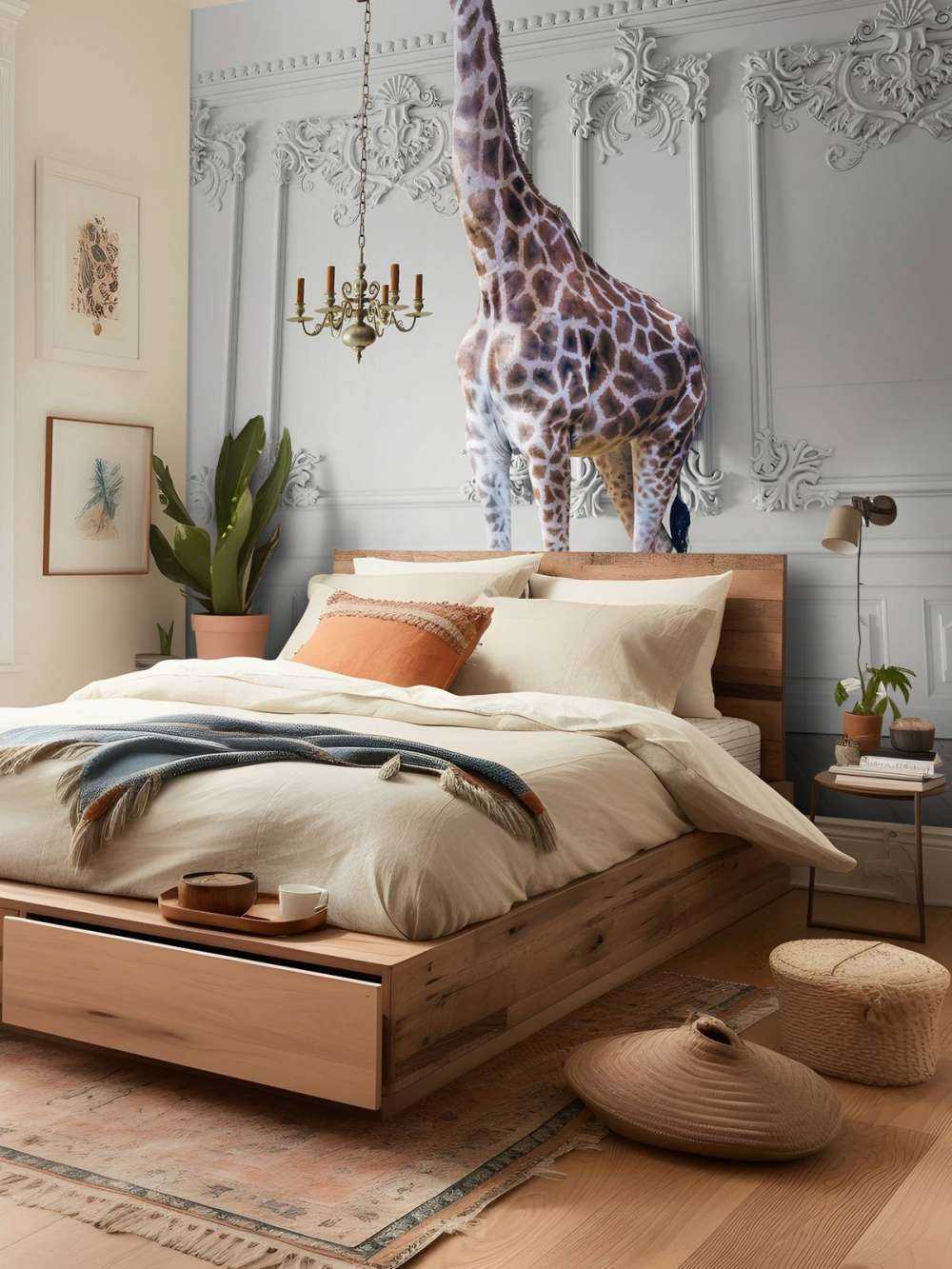 Giraffe met kandelaar