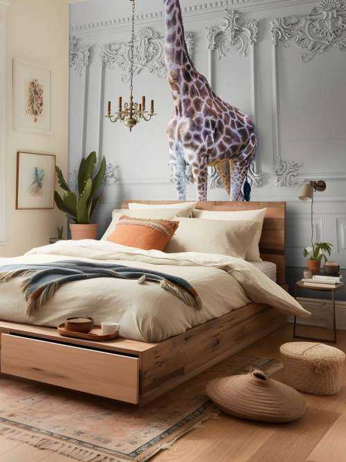 Giraffe met kandelaar