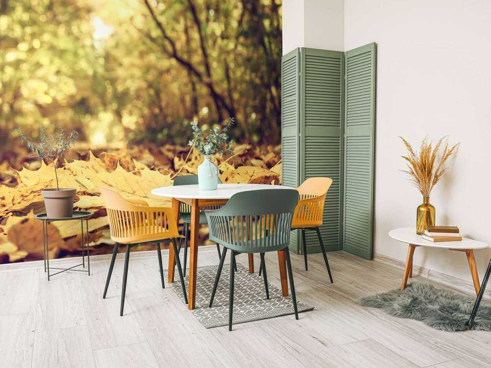 Bladeren in het Bos tijdens de Herfst