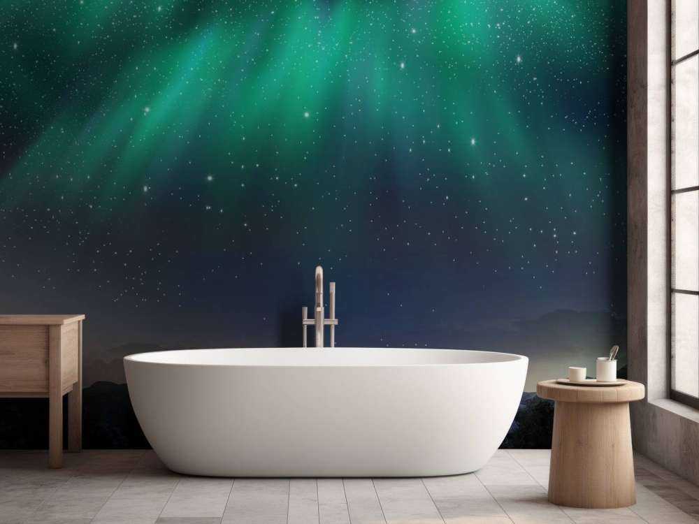 Noorderlicht met sterrenhemel