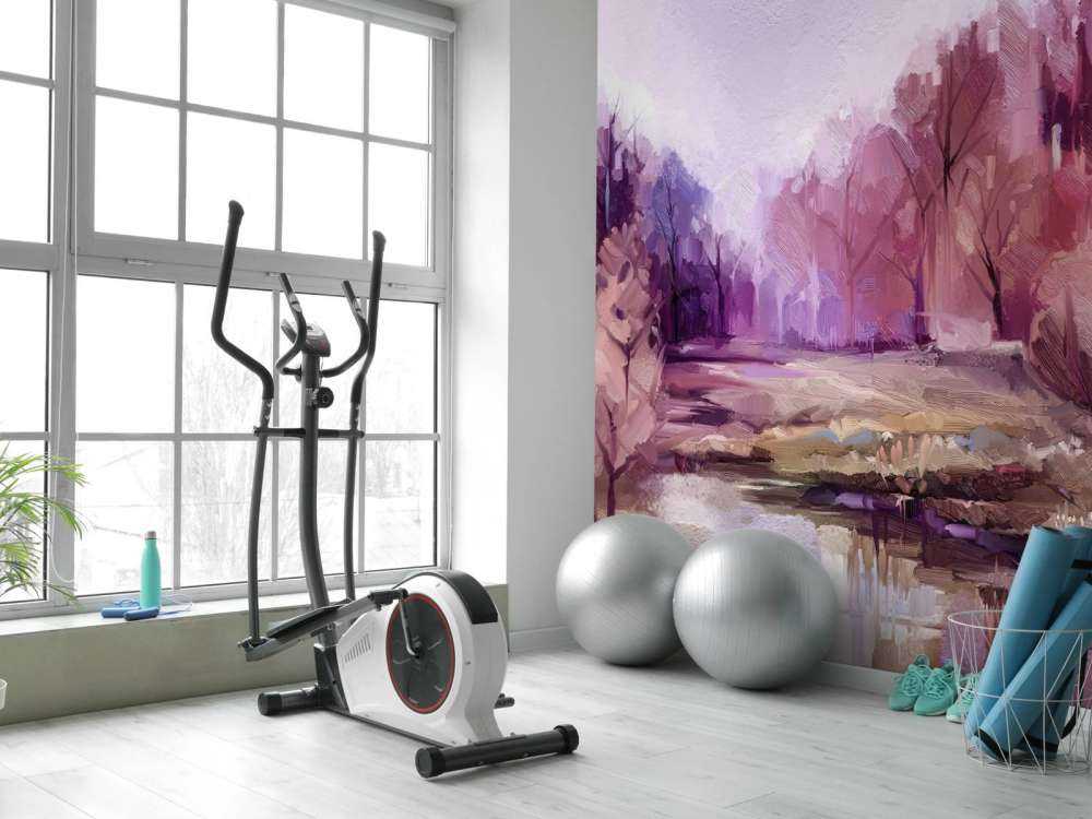 Olieverfschilderij van een prachtig kleurrijk landschap