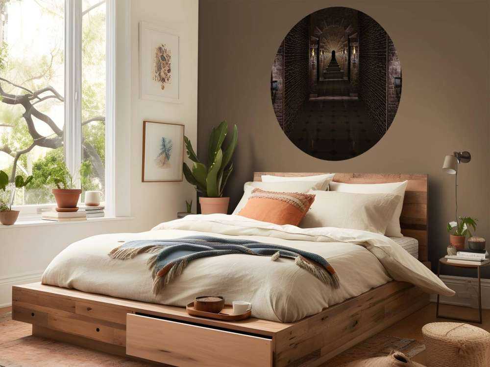 Lange middeleeuwse kasteel gang