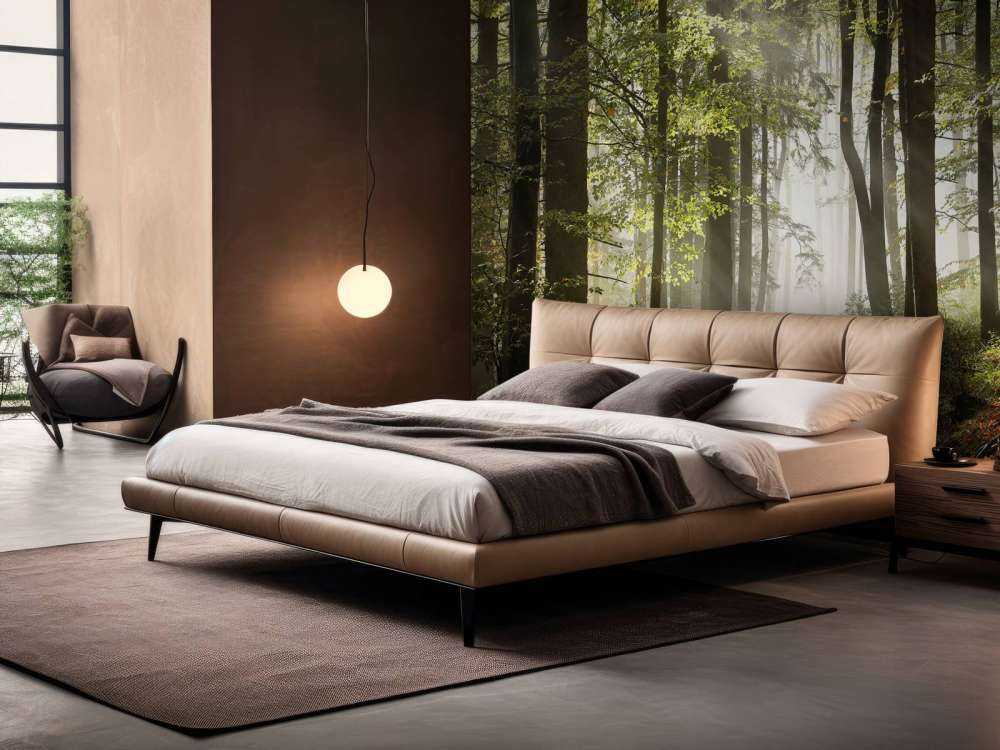 Mistig bos in de herfst