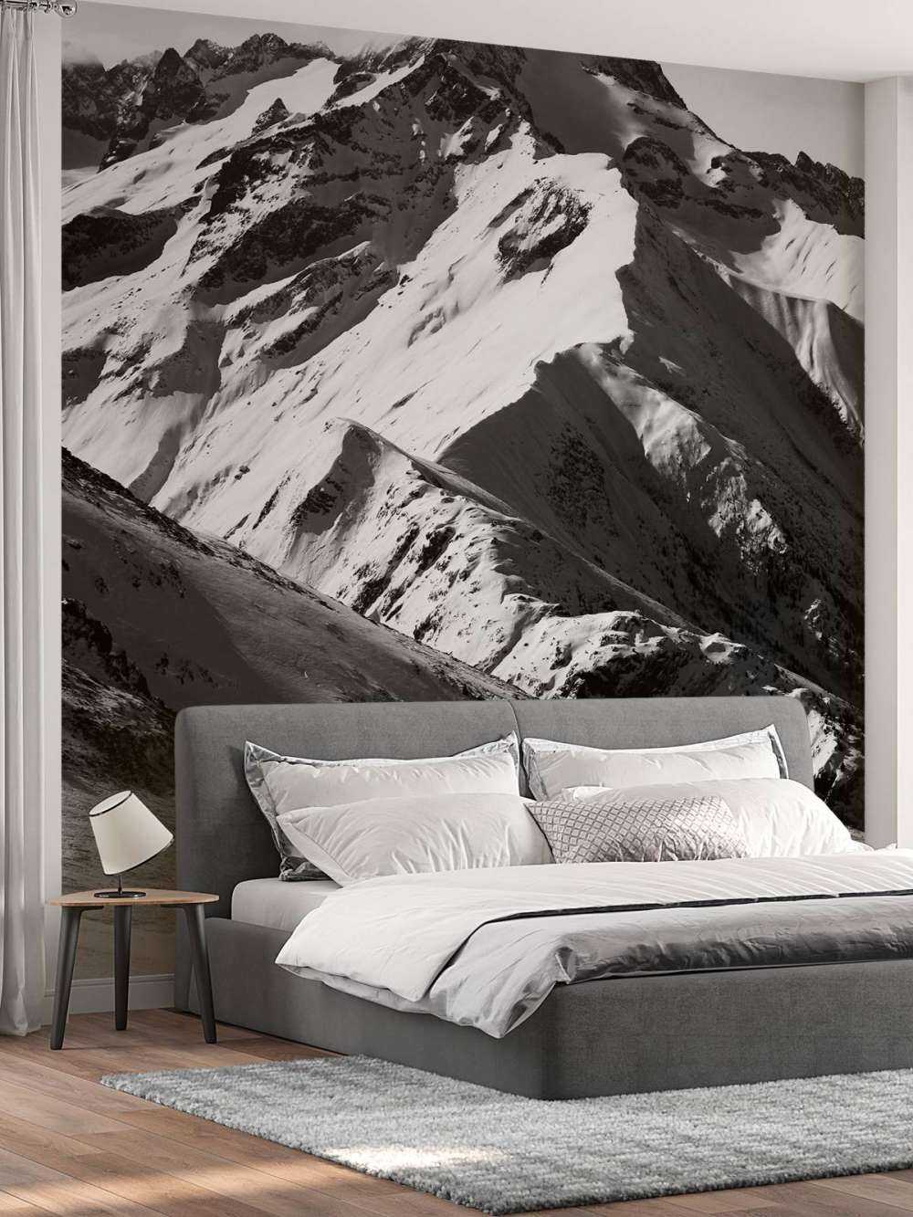 Berg in zwart-wit