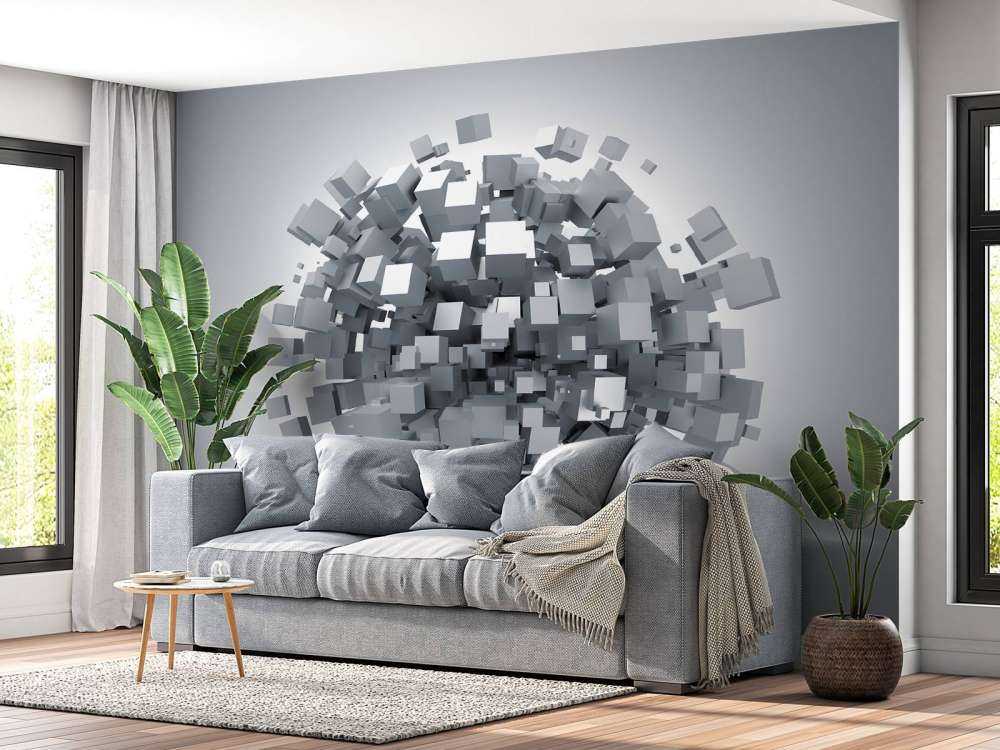 Witte blokjes explosie