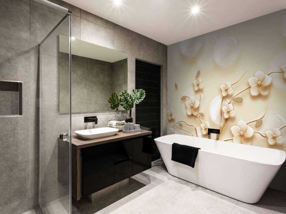 Gouden tak met bloemen