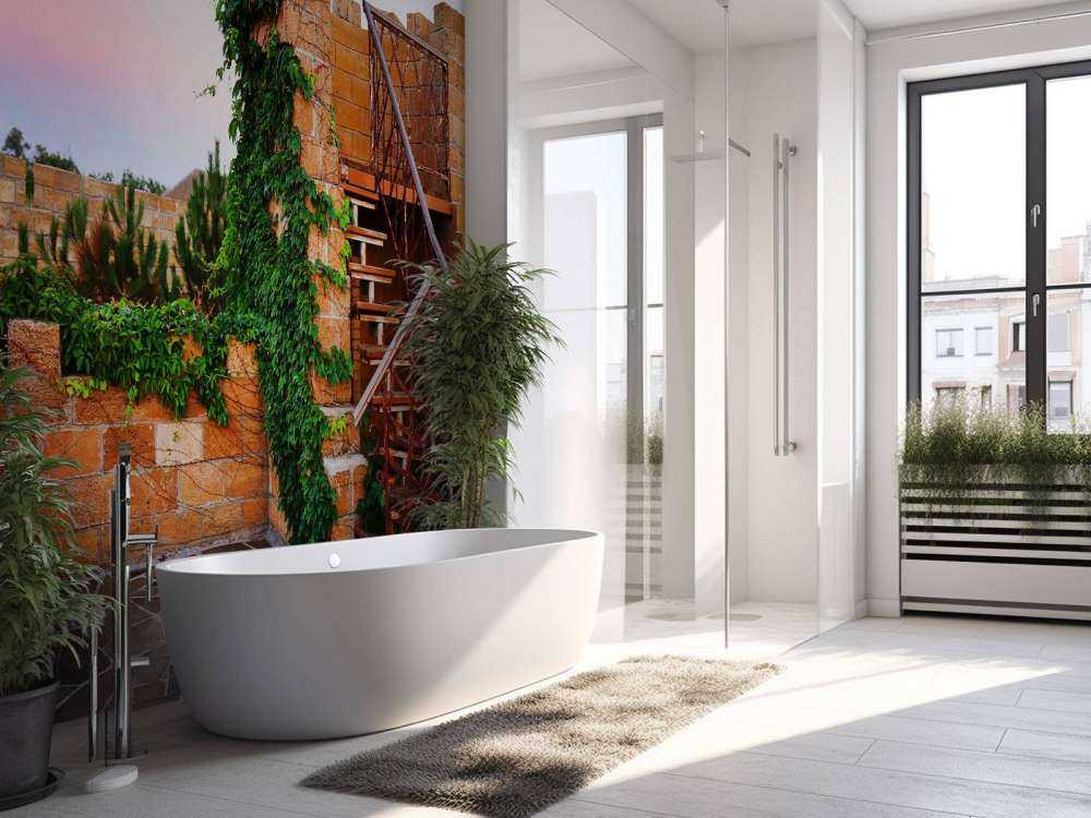 Vintage trap op een dak