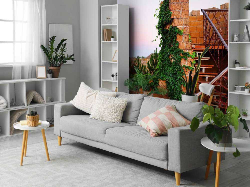 Vintage trap op een dak