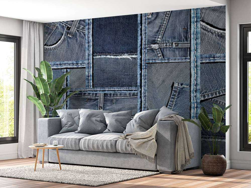 Blue denim texture