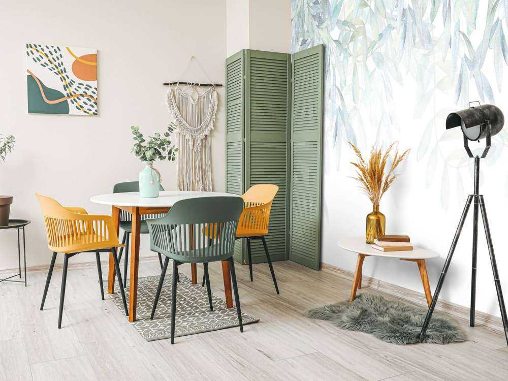 Pastelkleurige waterverf bladeren