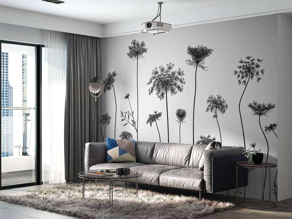 Fluitenkruid in zwart-wit