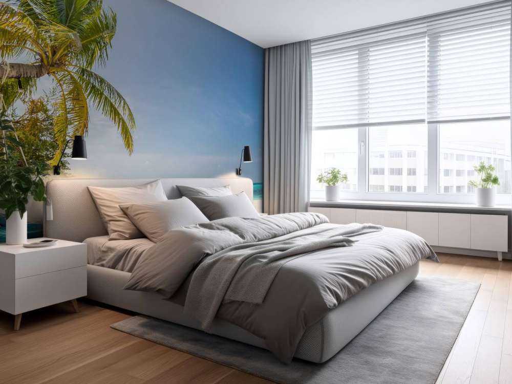 Tropisch strand met schommel