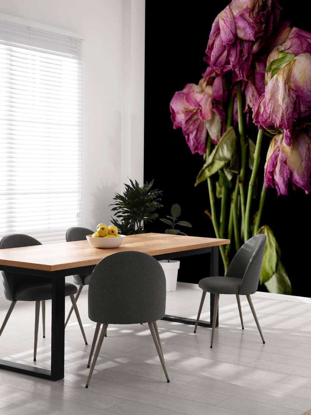 Gedroogde roze rozen