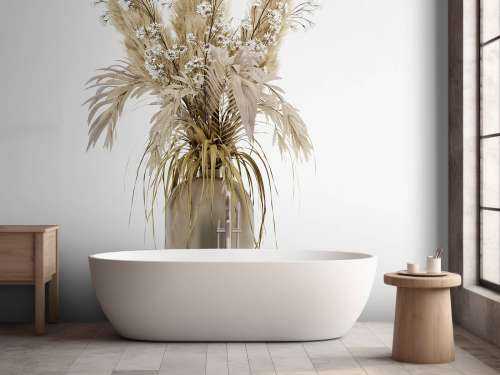 Beige planten in een vaas