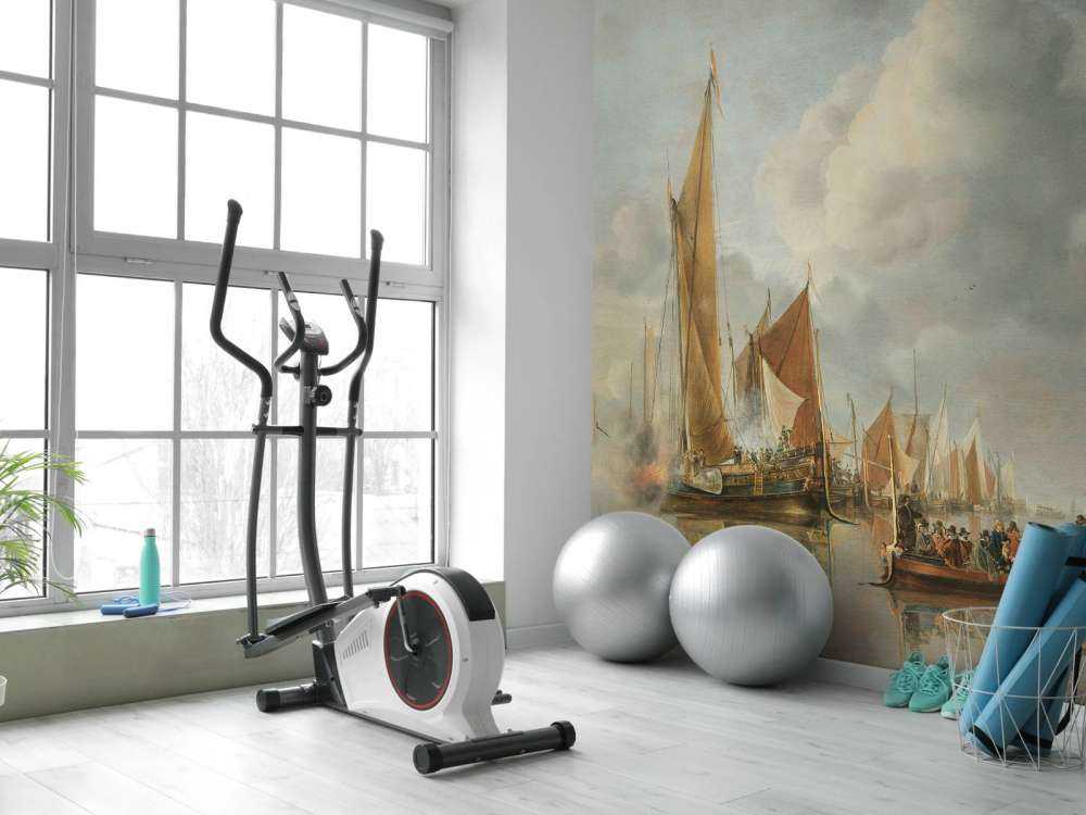 De begroeting van de regeringssloep door de binnenvloot