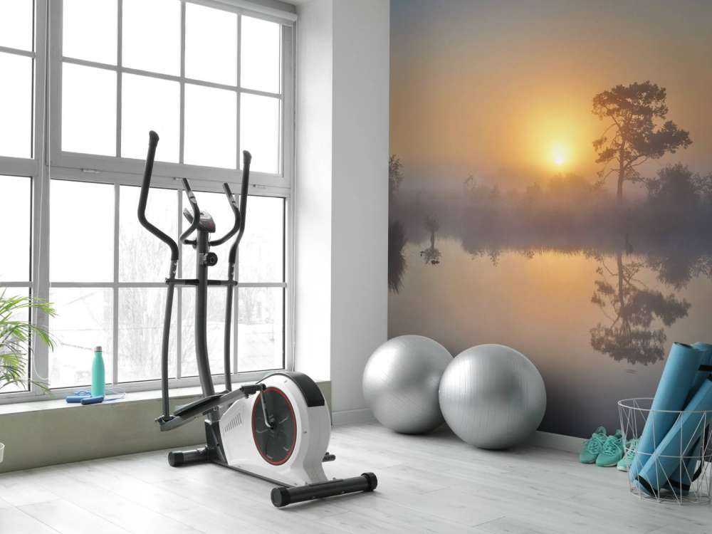 Mistige zonsopkomst