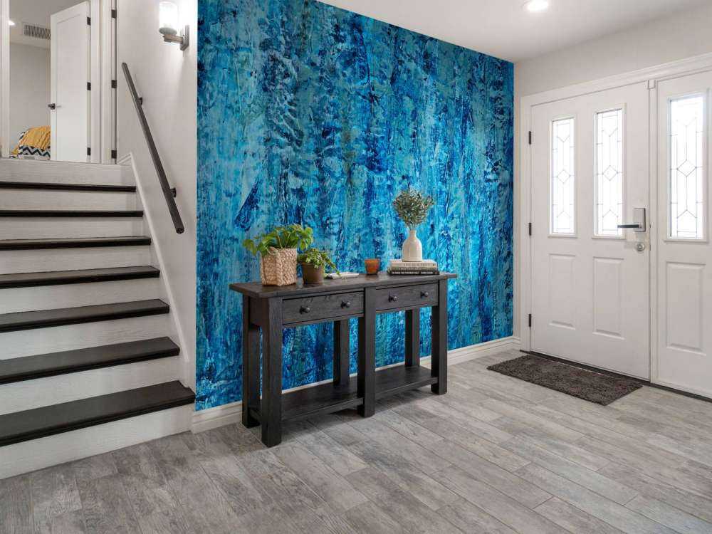 Schilderij met blauwtinten